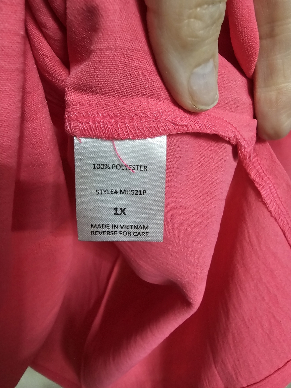 ANDRÉE BY UNIT Hot Pink V-Neck Roll Sleevw Top - Picture 5 of 5